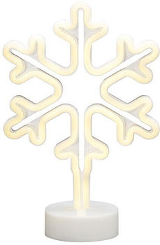 Konstsmide LED Dekolicht Schlauchsilhouette Schneeflocke mit 6h Timer 192 warm weiße Dioden (3077-100)