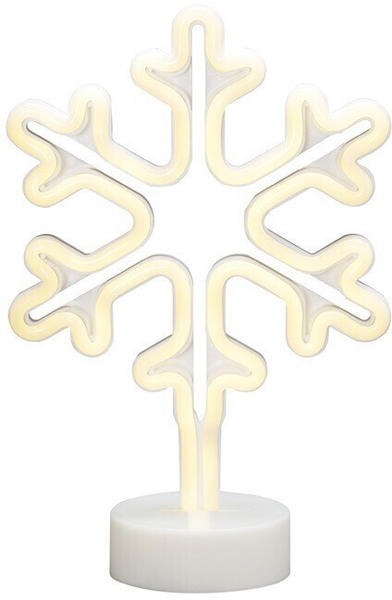 Konstsmide LED Dekolicht Schlauchsilhouette Schneeflocke mit 6h Timer 192 warm weiße Dioden (3077-100)