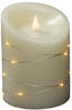 Konstsmide Christmas LED-Wachskerze creme Lichtfarbe Bernstein Höhe14cm