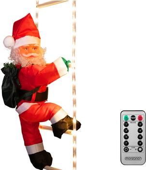 Monzana Weihnachtsmann auf Leiter 90 LED (106598)