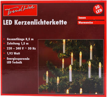 Trend Line LED Kerzenlichterkette 30-flammig warmweiß 8,5 m (GLO660143346)