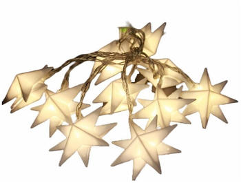FHS LED-Lichterkette mit 10 Sternen weiß 1,35m warmweiß (35200)