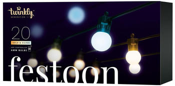 twinkly Festoon 20LED gold/silber Edition (TWF020GOP-BEU)