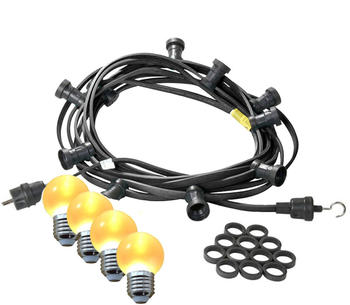 SATISFIRE Illu-/Partylichterkette 40m - Außenlichterkette 40 ultra-warmweiße LED Kugeln
