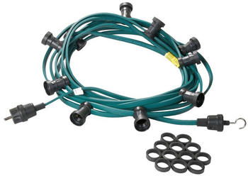SATISFIRE Illu-/Partylichterkette grün 5m - Außenlichterkette 5 x E27 Schraubfassung