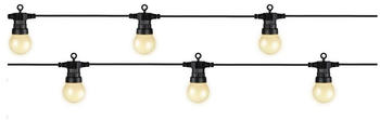 Marelida LED Party Lichterkette Circus - 20 opalfarbene Kugeln - 8,8m - koppelbar bis 100 LED - Außentrafo