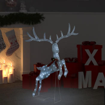 vidaXL LED-Rentier Fliegend 120 LEDs Weiß Kaltweiß (329769)