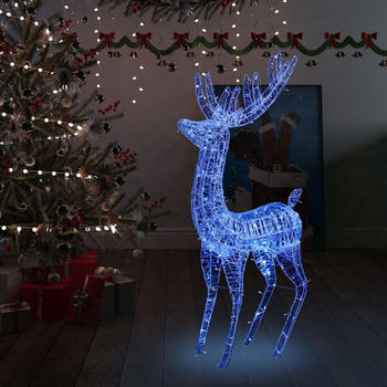 vidaXL LED-Rentier XXL Acryl 250 LED 180 cm Blau (329787)