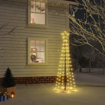 vidaXL LED-Weihnachtsbaum Kegelform Warmweiß 108 LEDs 70x180 cm (343486)
