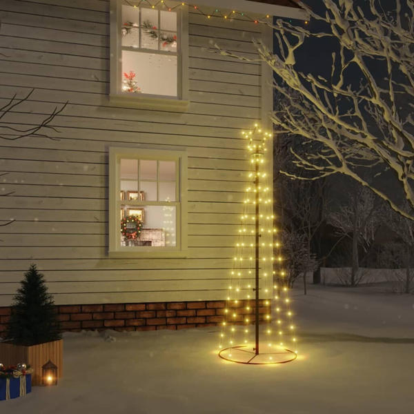 vidaXL LED-Weihnachtsbaum Kegelform Warmweiß 108 LEDs 70x180 cm (343486)