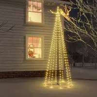 Led-weihnachtsbaum Kegelform Warmwei&szlig; 310 Leds 100x300 Cm Vidaxl