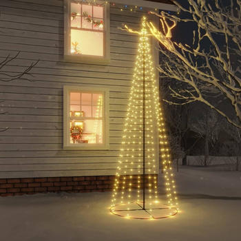 vidaXL LED-Weihnachtsbaum Kegelform Warmweiß 310 LEDs 100x300 cm (343490)