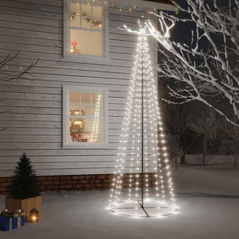 vidaXL LED-Weihnachtsbaum Kegelform Kaltweiß 310 LEDs 100x300 cm (343491)