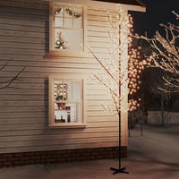 vidaXL LED-Baum mit Kirschbl&uuml;ten Warmwei&szlig; 672 LEDs 400 cm