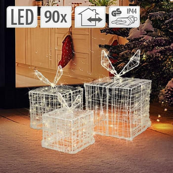 ECD Germany LED Geschenkboxen 3er Set 90 LED (490005824)