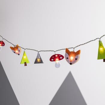 Lights4fun 30er Woodland Filz Kinder Lichterkette