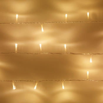 Lights4fun 50er LED Lichterkette warmweiß