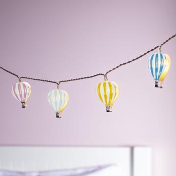 Lights4fun 12er Heißluftballons Lichterkette Kinderzimmer