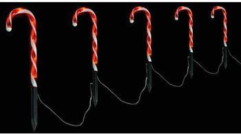 FHS LED-Zuckerstangen 6 Stäbe mit Erdspießen Höhe 50/55 cm (35396)