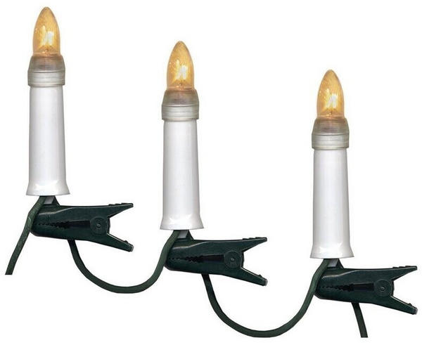 Marelida Kerzenlichterkette - Baumkerzen - 16 warmweiß Glühlampen - E10 Fassung - Ring - L: 7,5m - für Außen
