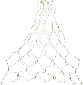 Marelida LED Lichternetz Buchsbaum - Blinkfunktion - 80 warmweiß/bernstein LED - D: 50cm - transparent