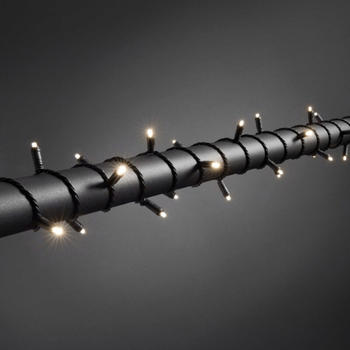 Konstsmide LED Microlichterkette - LED Expert - 7,9m - 80x Warmweiß - Schwarzes Softkabel - Outdoor - Wasserfes