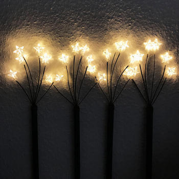 INDA-Exclusiv 4er Set LED-Gartenleuchtstäbe mit 24 Sternen (4260687433058)