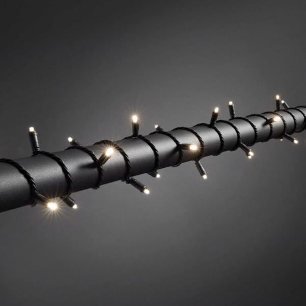 Konstsmide LED Microlichterkette - LED Expert - 3,90m - 40x Warmweiß - Schwarzes Softkabel - Outdoor - Dimmer