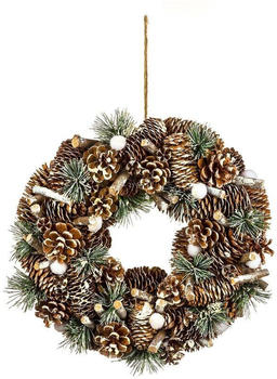 Feeric Lights & Christmas Christmas Wreath 34cm with Pine Cones