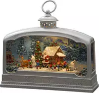 Konstsmide 4290-200, Konstsmide 4290-200 LED-Laterne Weihnachtsmann mit Tieren