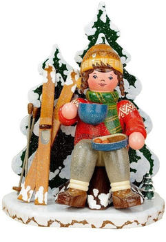 Hubrig Volkskunst Schneeschuhfahrerin 20cm (105h4003)