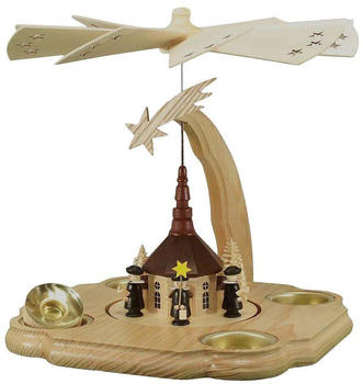 Holz- und Drechslerwaren Legler Seiffener Kirche mit Schweif 25cm (85/230)