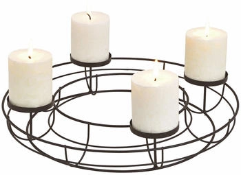 Spetebo Adventskranz aus Metall 38cm (3209) Spetebo Adventskranz aus Metall 38cm (3209)