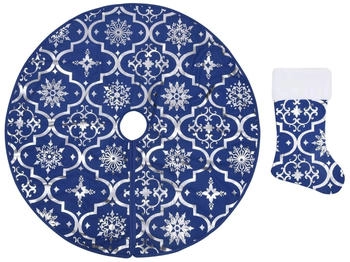 vidaXL Luxus-Weihnachtsbaumdecke mit Socke 90cm (330278)