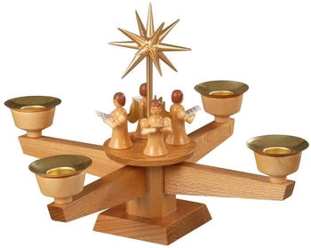 Albin Prei&szlig;ler Adventsleuchter eckig 22cm holzfarben