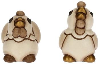 Thun Hand Decorated Ceramic Cock and Hen Set 3x2.4x3 cm