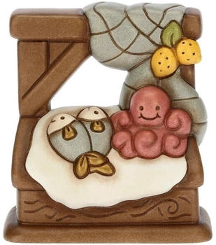Thun Fish Bench in Hand Decorated Ceramic 8.3x4.8x9 cm