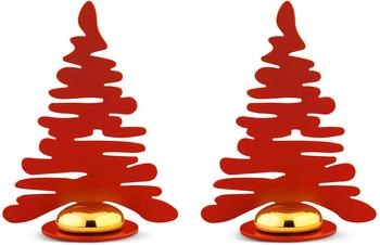 Alessi Bark for Christmas, Tischkartenhalter, rot (2er-Set)