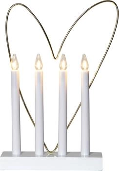 Star Trading Fensterleuchter Glossy Heart 644-63 weiß