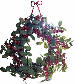 Loberon Kranz Lenius, grün/rot (12cm)