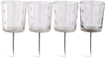 Loberon Steckwindlicht 4er Set Fenella, klar (6cm)