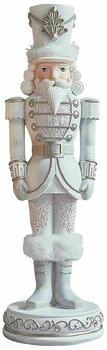 Loberon Deko-Nussknacker Moriette, weiß/silber (33.5cm)