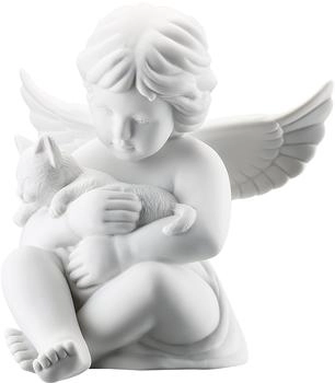 Rosenthal Engel mit Katze groß weiß matt 14 cm