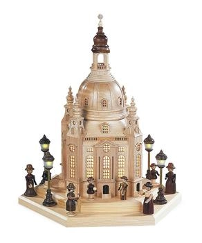 Müller Kleinkunst Lichterhaus Frauenkirche Dresden 24x21x28cm