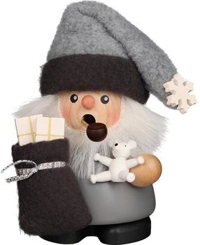 Christian Ulbricht Räuchermännchen Wichtel Weihnachtsmann grau - 10,5 cm