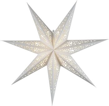 Star Trading Papierstern Lace hängend 7-zackig D: 80cm weiß