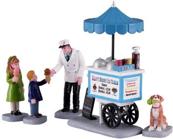 Lemax Happy Scoops Ice Cream Cart Set Of 5- Seasonal and