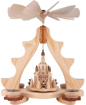 Dregeno Seiffen Pyramide Frauenkirche Dresden 1-stöckig 36 cm