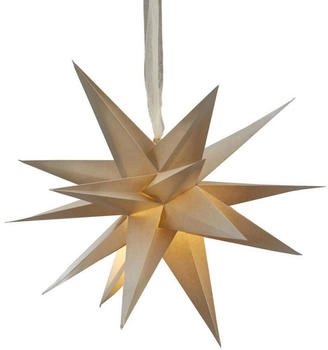 Marelida Papierstern DECEMBER 3D Stern mit Dekoband hängend 18-zackig D: 35cm creme