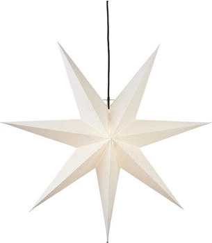 Star Trading Papierstern Frozen hängend 7-zackig D: 70cm inkl. E14 Fassung u. Kabel weiß